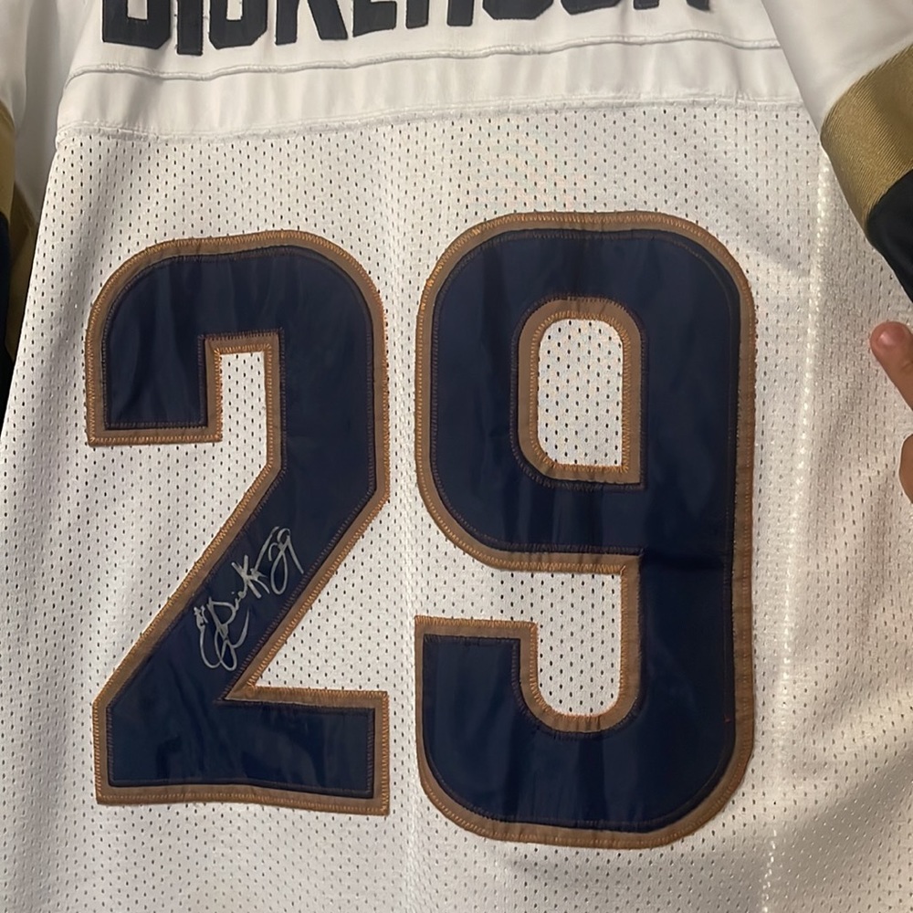 ✅Eric Dickerson Rams Jersey With Signature 🐏🔥
